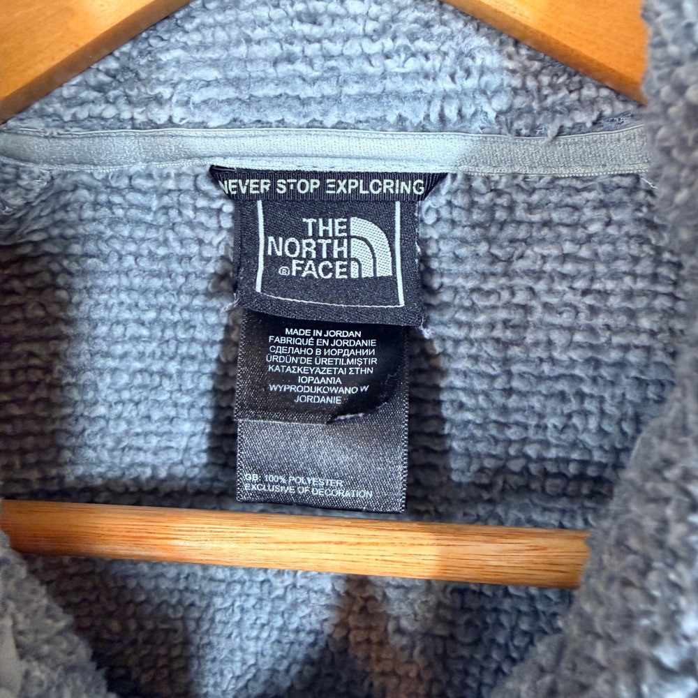 The North Face Fleece Jacket Womens Medium Gray Osito Full Zip High Pile Soft - Picture 3 of 7